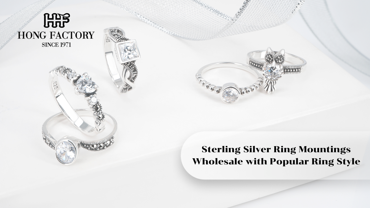 Sterling Silver Ring Mountings Wholesale with Modern Fashion Trend
